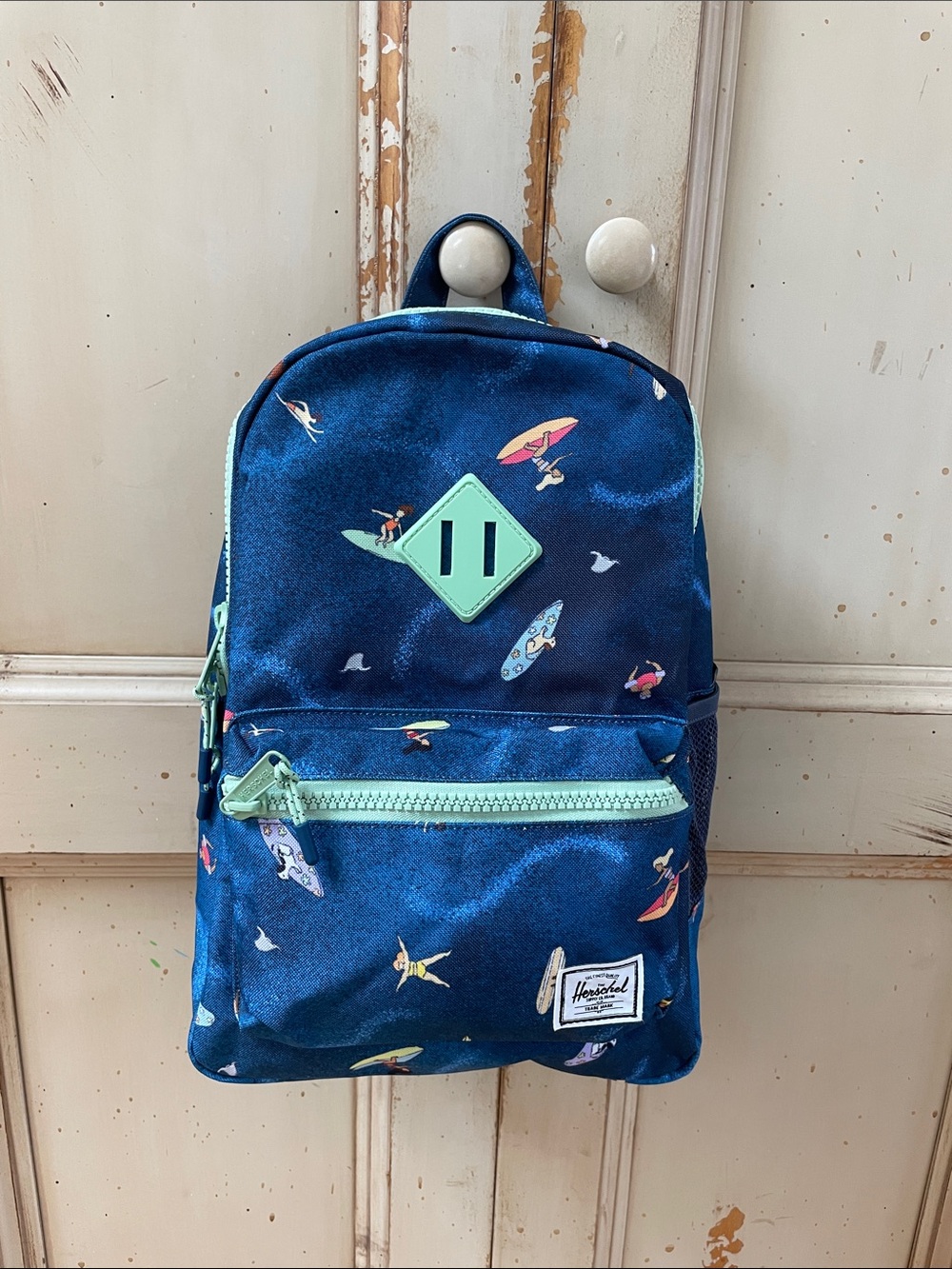 NWT Herschel Supply Company Kids Navy Surf's Up Print Mini Backpack
